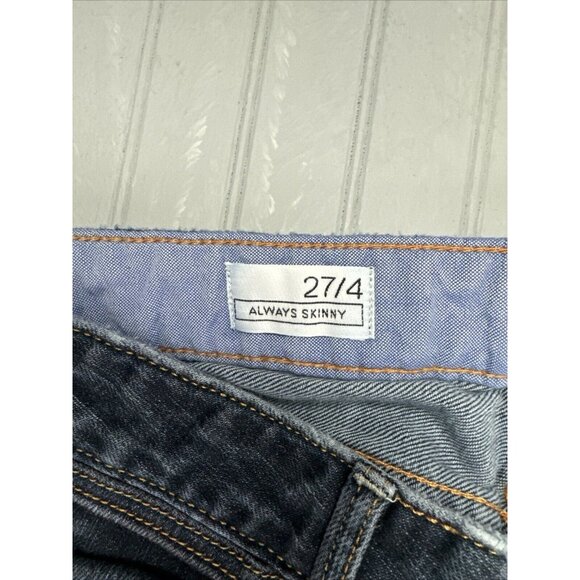 Gap 1969 Size 27 4 Womens Jeans Always Skinny Low Rise Stretch Dark Wash - Picture 2 of 4